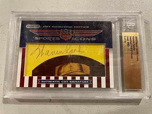 Warren Spahn 2010 Razor Sports Icons Signature Edition Подписана Картичка 9/14 - Бейзболни картички MLB с автограф