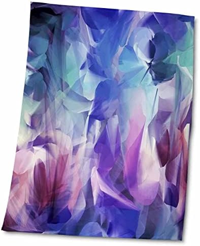 3dRose Florene - Абстрактно изображение Плаващи Синьо-розови и Акварельных кърпи (twl-224345-3)