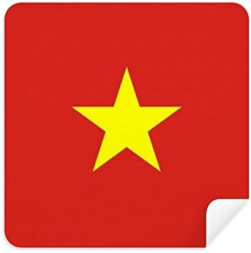 Виетнам Национален Флаг Азиатска Държава Кърпа За Очила Средство За Почистване На Екрана От Замшевой Плат 2 Опаковки