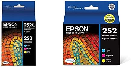 Разход на комплект касети с мастило на Epson T252 DURABrite Ultra Ink High Capacity Black и Standard Color касета T252 DURABrite Ultra