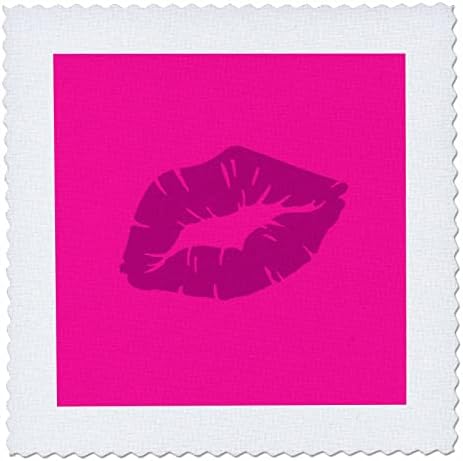 3. Равен, Красива Игривую Розово червило за целувка Изолирани малки квадрати - юрган (qs_356869_9)
