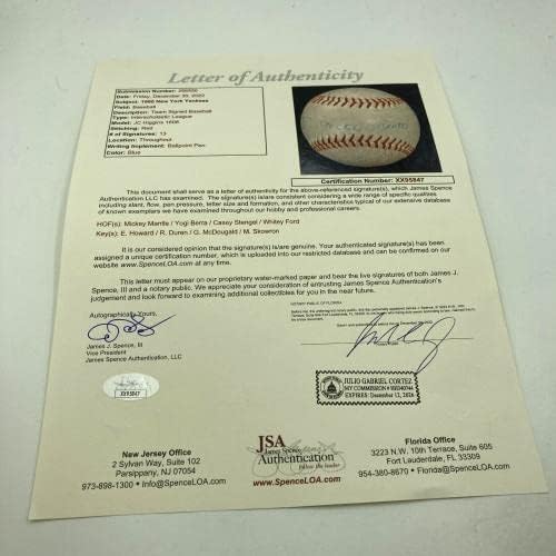 Мики Мэнтл 1960 Г. Ню Йорк Янкис, екипът на АЛ Чемпс, Подписан от генералния директор на JSA по бейзбол - Бейзболни топки с автографи