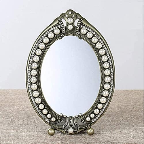 Тоалетно огледало, Огледало за грим, Метално Десктоп огледало за грим в Европейски Стил, Едностранно огледало HD Beauty, Складное огледало