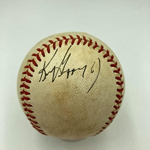 Кен Гриффи - младши, нов 1989 г., Подписано Използвана за игра на Американската лига бейзбол PSA DNA - MLB, Използвани бейзболни топки