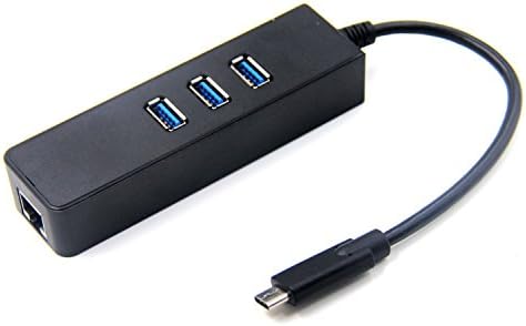 Универсален USB Type C 3,1 с порта USB 33,0 и адаптер Ethernet RJ-45