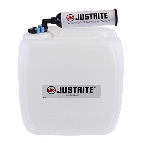 Justrite 12844 Контейнер за боклук VaporTrap с Комплект филтри, 70 мм, 13,5 л, 8 порта