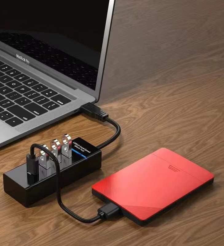 USB хъб, 4-Портов Хъб USB 3.0, Ултрапортативен Концентратор на данни, Приложимо за Mac, XPS, КОМПЮТЪР, флаш памет, Мобилен твърд диск