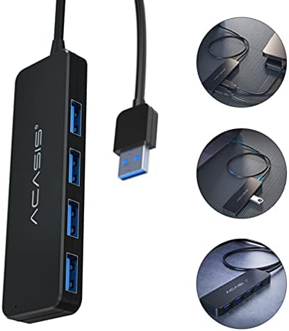 SOLUSTRE USB Хъб, Докинг станция за лаптоп, Зарядно за лаптоп USB 3.0 Хъб 4-Портов Преносим Концентратор на Данни Многопортовый USB Сплитер